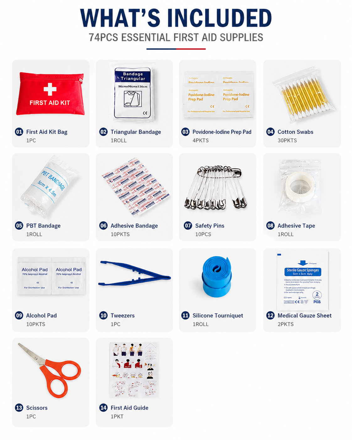 NovaCare™ 74-in-1 First Aid Kit