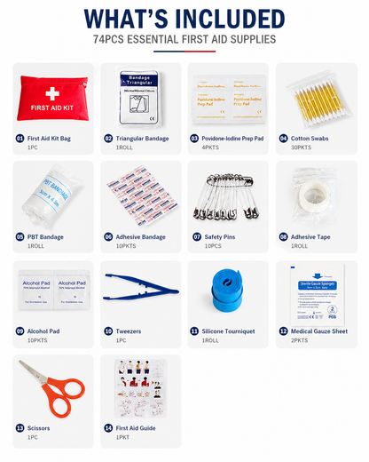 NovaCare™ 74-in-1 First Aid Kit